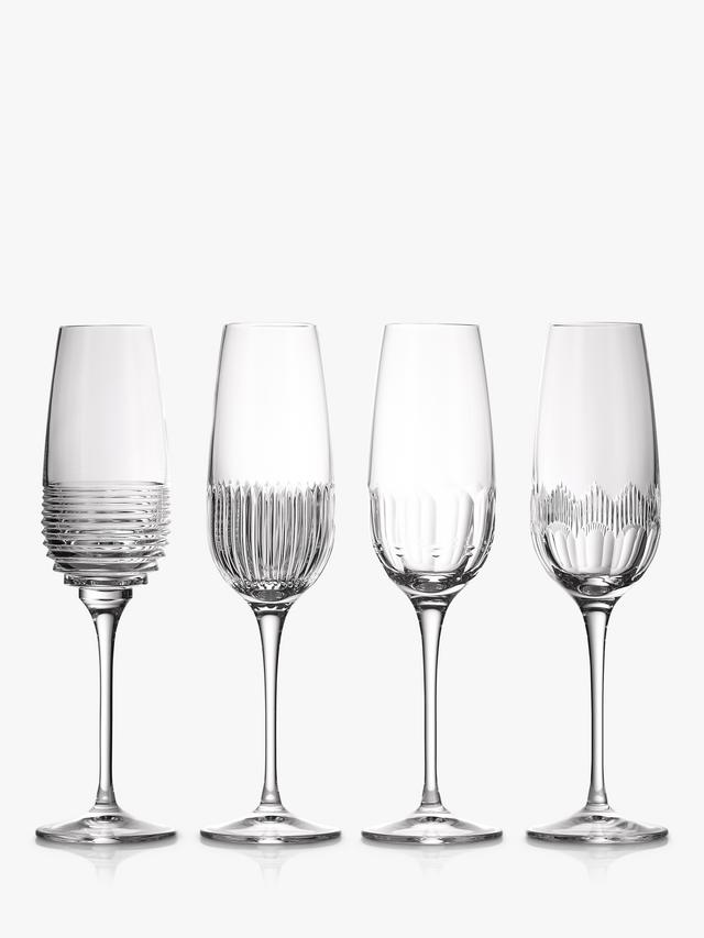 Waterford Crystal Mixology Cut Glass Champagne Flute Set of 4 335ml - Clear