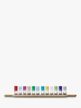 LSA International Oak Wood Grand Paddle Board 12 Vodka Shot Glasses - Multi