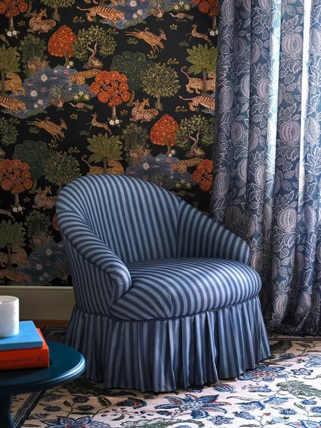 John Lewis x Sanderson Pamir Garden Wallpaper H10.05 x W52cm - Walnut/Olive