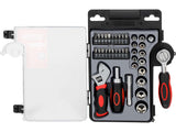 Workpro 38 Pieces Stubby Adj Wrench Ratcheting Screwdriver Sockets Tool Set
