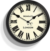 Newgate Clocks Battersby Roman Numeral Wall Clock W50 x H50 x D8cm - Black - Kazoop 