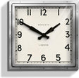 Newgate Clocks Quad Square Metal Wall Clock H40 x W40 x D9cm - Silver - Kazoop 