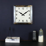 Newgate Clocks Quad Square Metal Wall Clock H40 x W40 x D9cm - Silver - Kazoop 