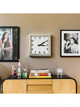 Newgate Clocks Quad Square Metal Wall Clock H40 x W40 x D9cm - Silver - Kazoop 