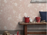 Colefax and Fowler Indoor Swedish Tree Wallpaper - L10m x W68.5cm - Pink