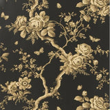 Ralph Lauren Ashfield PRL027/06 Floral Wallpaper Wide Roll 10m - Gold/Black