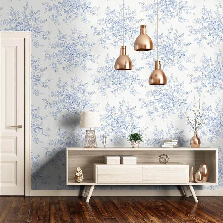 Ralph Lauren PRL028/03 Vintage Dauphine Wallpaper Roll 10m x 52cm Porcelain