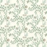 Cole & Son 103/9031 Secret Green Garden Leaves Wallpaper - Sage On Chalk