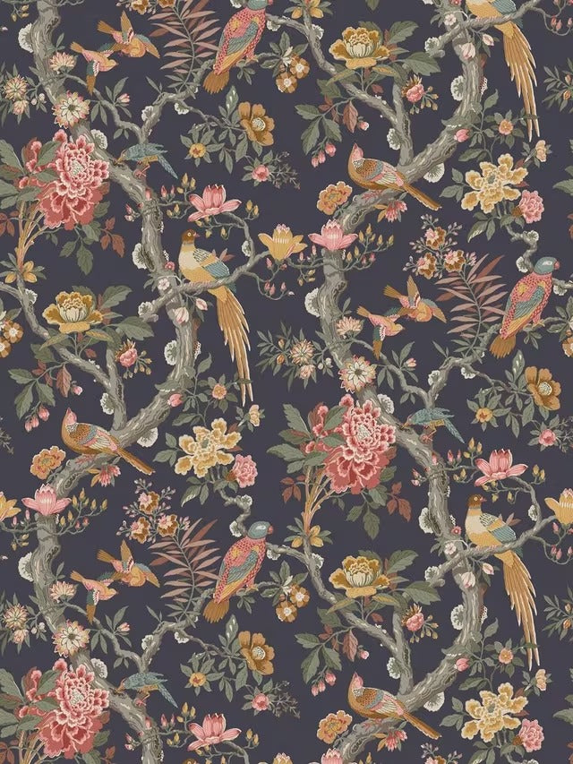 GP & J Baker BW45094.8 Eltham Bird Print Wallpaper 70cm x 10.05m - Multi