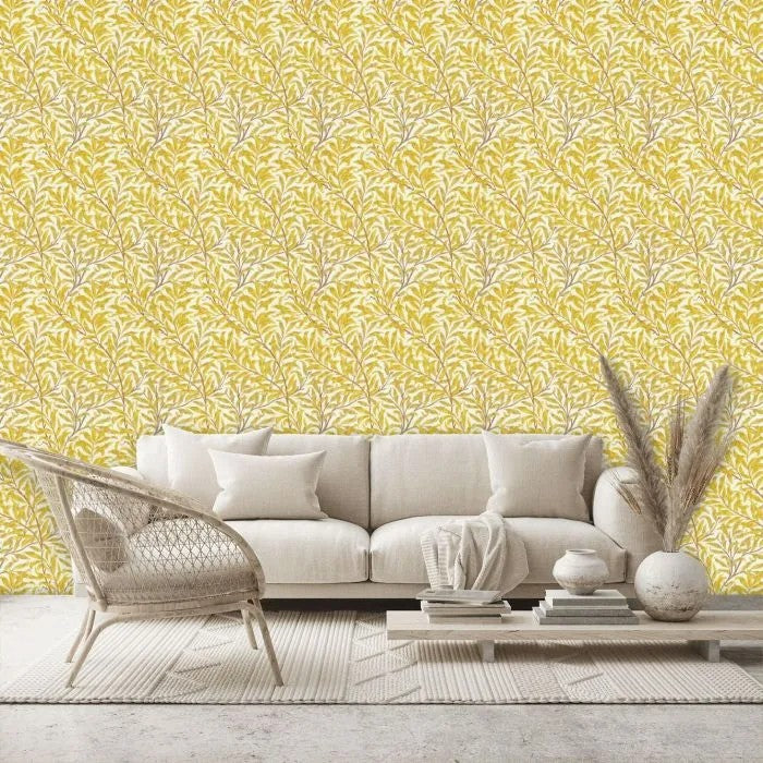 Morris & Co. MCOW217089 Willow Bough Wallpaper L10m x W52cm - Summer Yellow