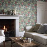 Morris & Co Lent Lily Paste The Wall Wallpaper 10.05m Roll - Indigo/Madder