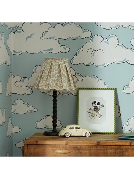 Sanderson Mickey in the Clouds Wallpaper Mural W52 x D10cm - Sea Salt Blue