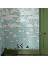 Sanderson Mickey in the Clouds Wallpaper Mural W52 x D10cm - Sea Salt Blue