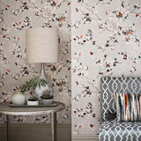 Romo Floris Japanese Garden Wallpaper L10.05m x 68cm - Spring Rose W411/01