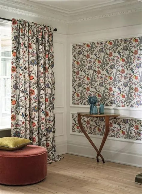 Osborne & Little W7818-01 Puzzlewood Wallpaper L9m x W52cm  - Pink/Multi