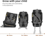 Jovikids Spin 360 Rotating ISOFIX TT Ranger 0-12 Years Car Seat - Black