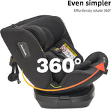 Jovikids Spin 360 Rotating ISOFIX TT Ranger 0-12 Years Car Seat - Black