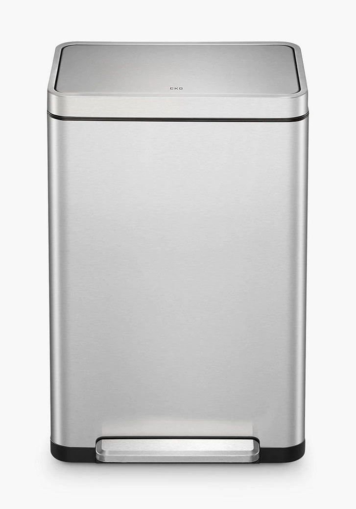 EKO X Cube 45L Kitchen Pedal Bin With Inner Bucket - Stainless Steel