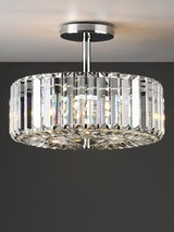 Laura Ashley Fernhurst Crystal Semi-Flush Ceiling Light Clear/Polish Chrome