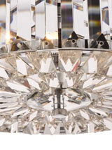 Laura Ashley Fernhurst Crystal Semi-Flush Ceiling Light Clear/Polish Chrome