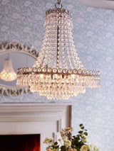 Laura Ashley Enid 5 Light Crystal Glass Chandelier Ceiling Light - Clear