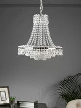 Laura Ashley Enid 5 Light Crystal Glass Chandelier Ceiling Light - Clear