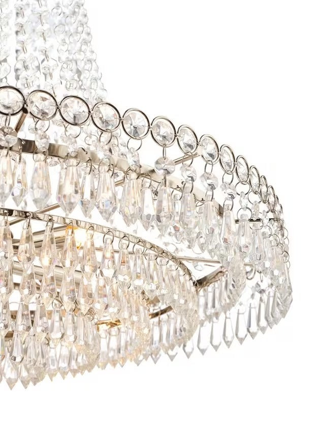 Laura Ashley Enid 5 Light Crystal Glass Chandelier Ceiling Light - Clear