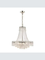 Laura Ashley Enid 5 Light Crystal Glass Chandelier Ceiling Light - Clear