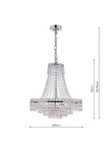 Laura Ashley Enid 5 Light Crystal Glass Chandelier Ceiling Light - Clear