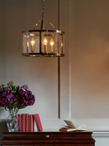 Laura Ashley Harrington Non-Dimmable 3 Arm Glass Ceiling Light Antique Brass