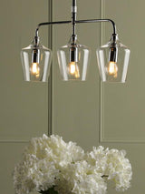 Laura Ashley Ockley 3 Pendant Bar Adjustable Kitchen Ceiling Light - Chrome A
