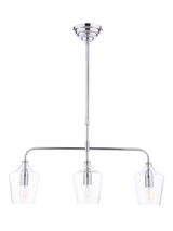 Laura Ashley Ockley 3 Pendant Bar Adjustable Kitchen Ceiling Light - Chrome A