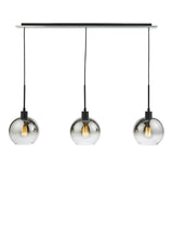 Där Lycia 3 Arm Mirror Bar Adjustable Dimmable Ceiling Light - Black Ombre