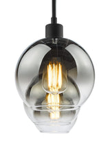 Där Lycia 3 Arm Mirror Bar Adjustable Dimmable Ceiling Light - Black Ombre