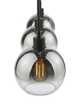 Där Lycia 3 Arm Mirror Bar Adjustable Dimmable Ceiling Light - Black Ombre