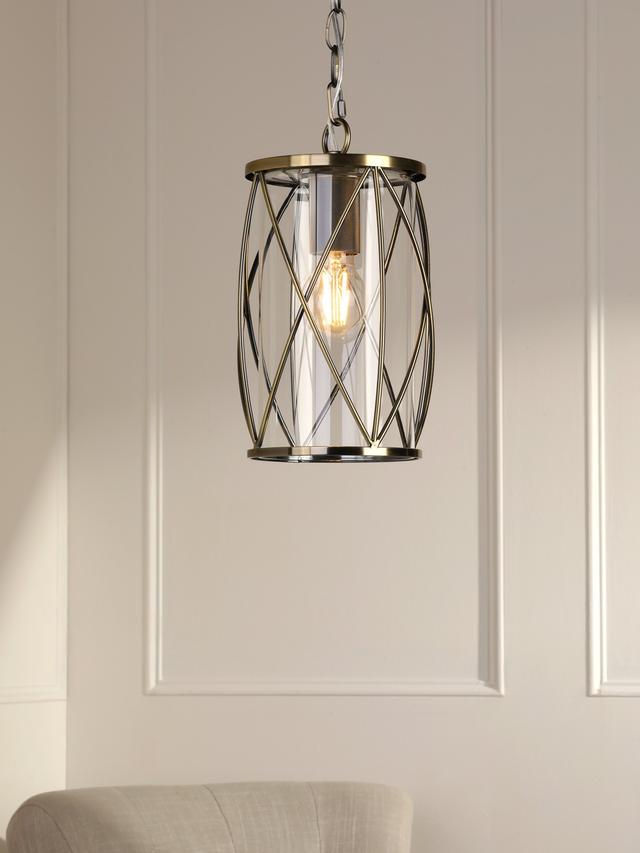 Laura Ashley Beckworth Adjustable LED Pendant Ceiling Light - Antique Brass