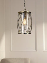 Laura Ashley Beckworth Adjustable LED Pendant Ceiling Light - Antique Brass
