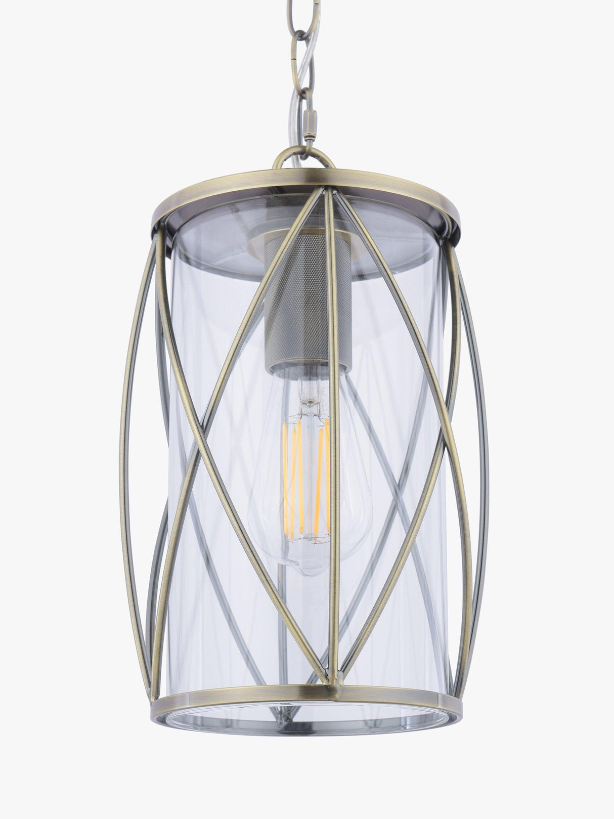 Laura Ashley Beckworth Adjustable LED Pendant Ceiling Light - Antique Brass