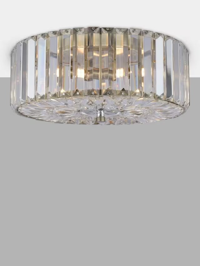 Laura Ashley Fernhurst 3 Bulb Classic Flush Ceiling Light - Antique Brass