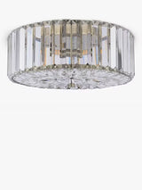 Laura Ashley Fernhurst 3 Bulb Classic Flush Ceiling Light - Antique Brass