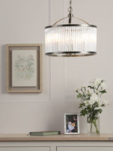Laura Ashley Sutton 34.5 x Dia.38cm 3 Ceiling Pendant Light - Antique Brass