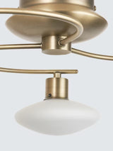 John Lewis Tameo 3 Arm Non-Dimmable 3000K 1080L Flush Ceiling Light - Brass