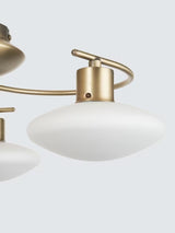 John Lewis Tameo 3 Arm Non-Dimmable 3000K 1080L Flush Ceiling Light - Brass