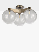 John Lewis Modern Fixed Lux Bubble 3 Semi Flush Ceiling Light - Satin Bronze