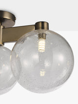 John Lewis Modern Fixed Lux Bubble 3 Semi Flush Ceiling Light - Satin Bronze
