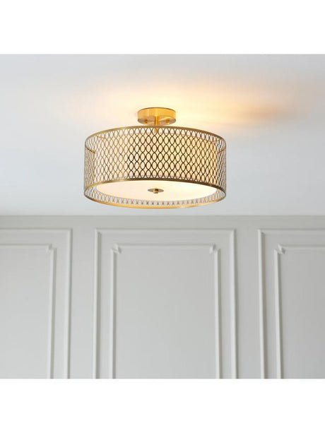 Bay Lighting Josette Dimmable 806L Semi Flush Pendant Ceiling Light - Gold