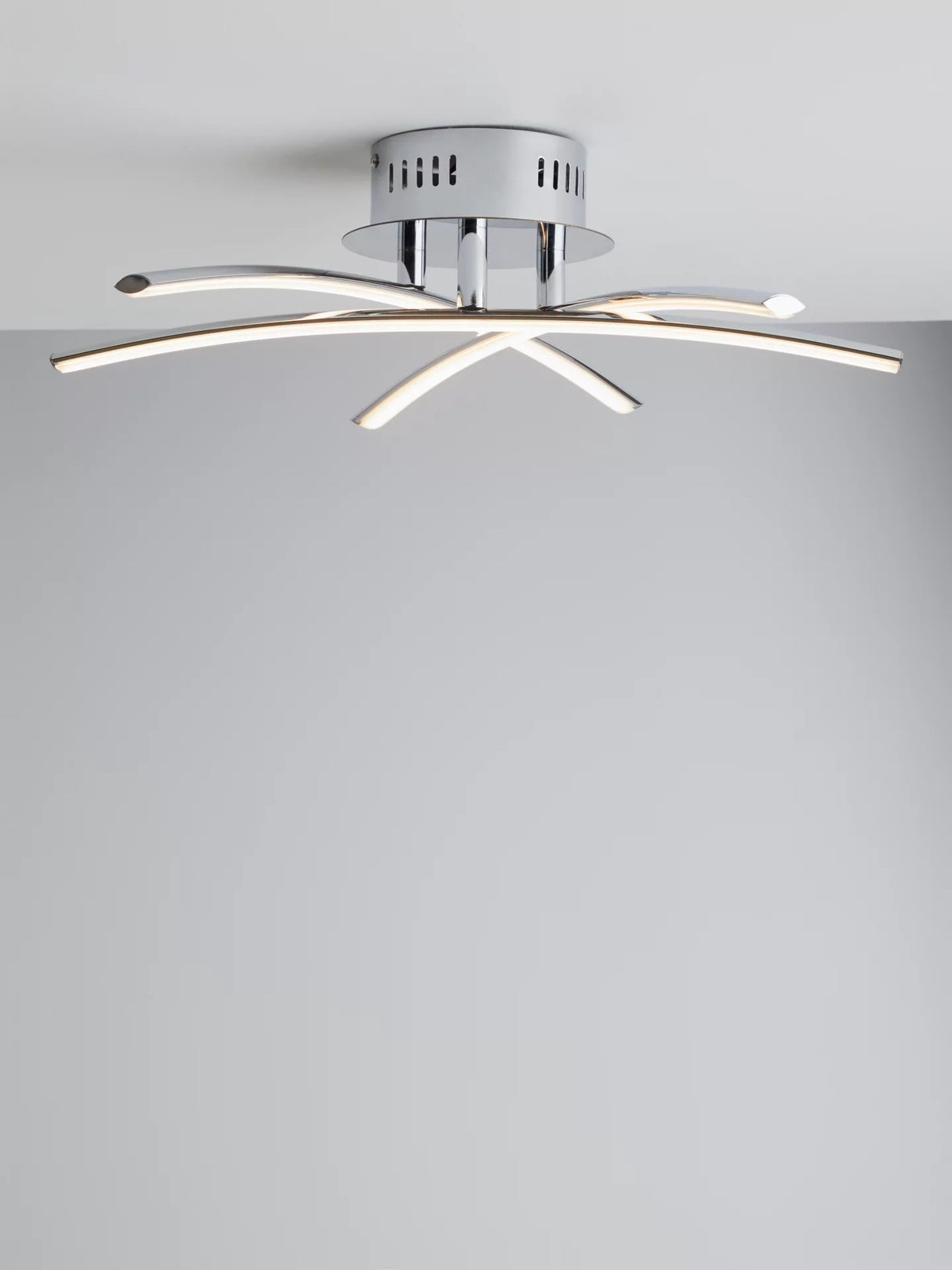 John Lewis Trinity LED Semi Flush Ceiling Light - Chrome