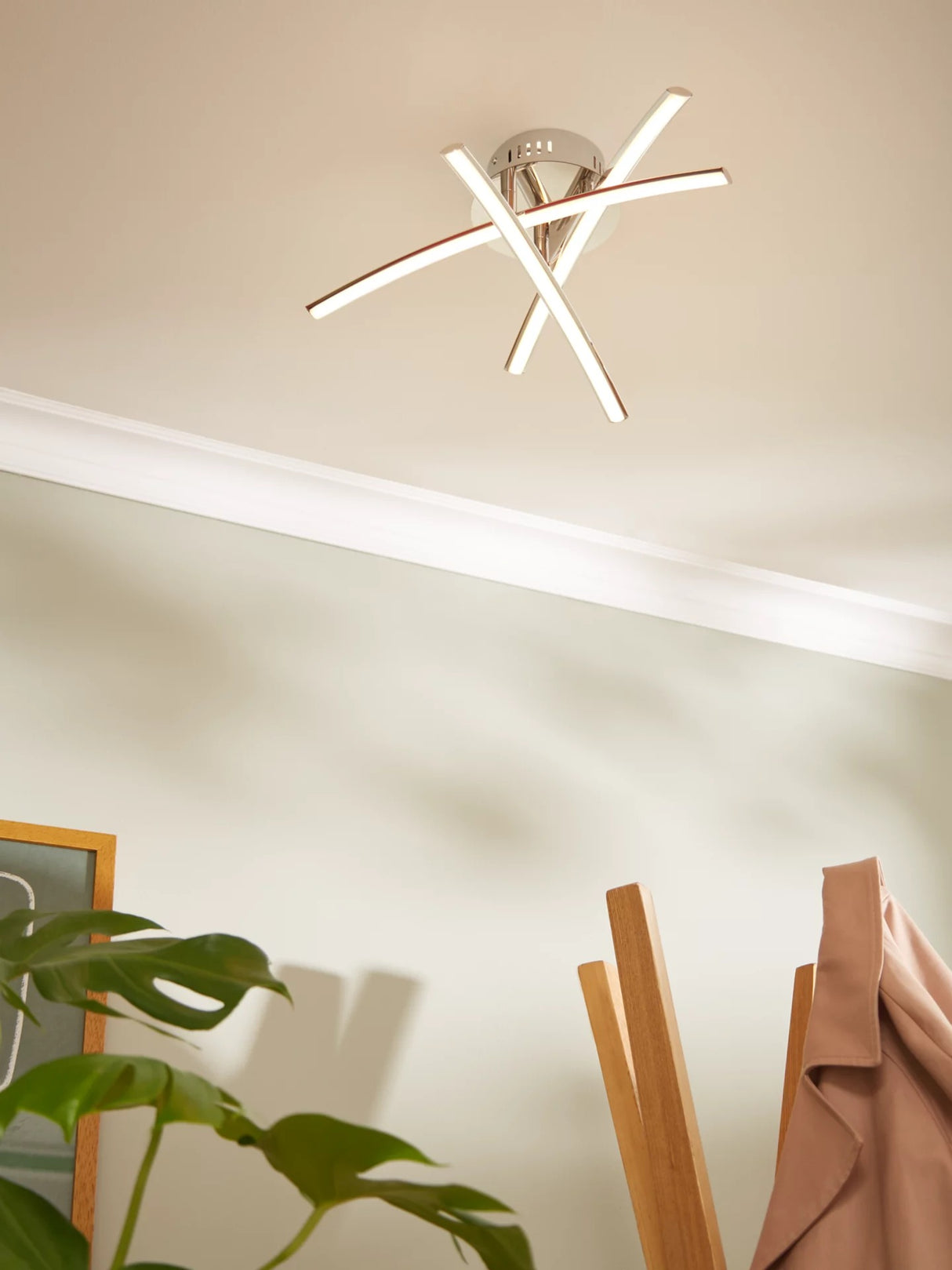 John Lewis Trinity LED Semi Flush Ceiling Light - Chrome