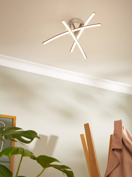 John Lewis Trinity LED Semi Flush Ceiling Light - Chrome