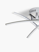 John Lewis Trinity LED Semi Flush Ceiling Light - Chrome
